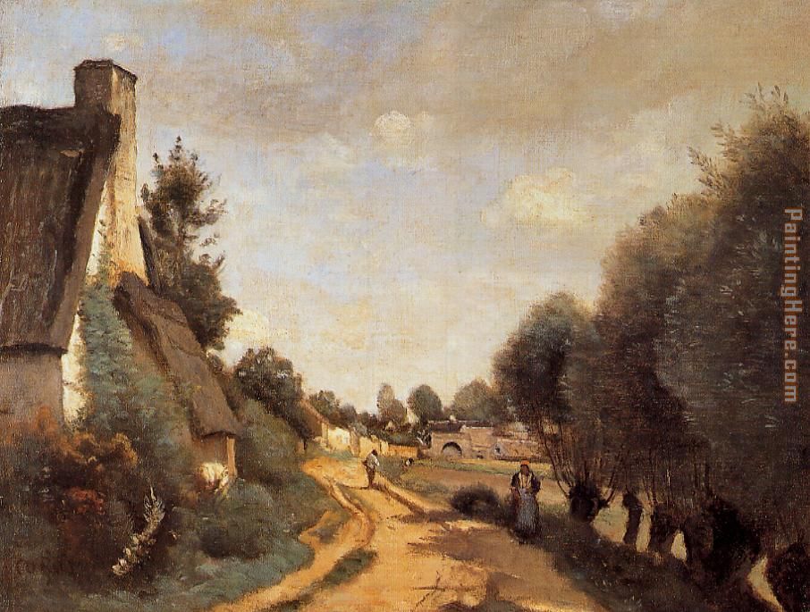 A Road near Arras painting - Jean-Baptiste-Camille Corot A Road near Arras art painting